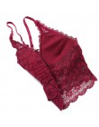 Sexy Bralette usztywniane biustonosze dla kobiet przezroczysty bezprzewodowy biustonosz koronkowa bielizna koronkowy biustonosz 
