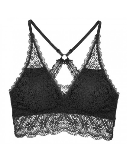 Sexy Bralette usztywniane biustonosze dla kobiet przezroczysty bezprzewodowy biustonosz koronkowa bielizna koronkowy biustonosz 