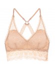 Sexy Bralette usztywniane biustonosze dla kobiet przezroczysty bezprzewodowy biustonosz koronkowa bielizna koronkowy biustonosz 
