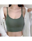 Głębokie V kobiety Sexy Bralette bawełna aktywny biustonosz jednolita, krótka koszulka Push Up usztywniany biustonosz wygodna bi