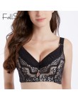 FallSweet pełne pokrycie biustonosze Push-Up Plus rozmiar biustonosz z podkładką fiszbiny koronki piękny tył biustonosze D E kub