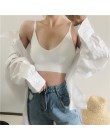 Bawełna Bralette Sexy biustonosz bez pleców dziewczyny top z usztywnieniem i wycięciami 6 kolorów bez podszewki bielizna biuston