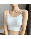 Głębokie V kobiety Sexy Bralette bawełna aktywny biustonosz jednolita, krótka koszulka Push Up usztywniany biustonosz wygodna bi