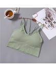 Głębokie V kobiety Sexy Bralette bawełna aktywny biustonosz jednolita, krótka koszulka Push Up usztywniany biustonosz wygodna bi