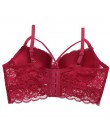 Koronkowe biustonosze dla kobiet biustonosz z fiszbinami Bralette Sexy Ultra cienkie bielizna Plus rozmiar C D kubek bielizna da