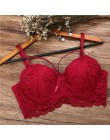Koronkowe biustonosze dla kobiet biustonosz z fiszbinami Bralette Sexy Ultra cienkie bielizna Plus rozmiar C D kubek bielizna da