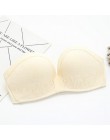 Sexy Lace Invisible biustonosz bez szwu biustonosze push-up dla kobiet bielizna bez pleców Bralette Brassiere 1/2 szklanki bez r