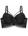 Koronkowe biustonosze dla kobiet biustonosz z fiszbinami Bralette Sexy Ultra cienkie bielizna Plus rozmiar C D kubek bielizna da