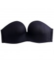 Sexy Lace Invisible biustonosz bez szwu biustonosze push-up dla kobiet bielizna bez pleców Bralette Brassiere 1/2 szklanki bez r