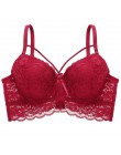 Koronkowe biustonosze dla kobiet biustonosz z fiszbinami Bralette Sexy Ultra cienkie bielizna Plus rozmiar C D kubek bielizna da