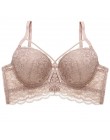Koronkowe biustonosze dla kobiet biustonosz z fiszbinami Bralette Sexy Ultra cienkie bielizna Plus rozmiar C D kubek bielizna da
