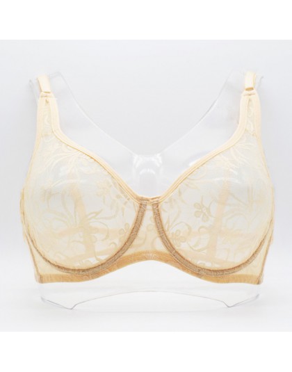 Plus rozmiar Sexy koronkowe biustonosze dla kobiet fiszbiny BH Hollow biustonosz Bralette bielizna damska delikatny haft bielizn