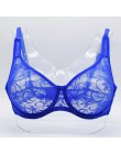 Plus rozmiar Sexy koronkowe biustonosze dla kobiet fiszbiny BH Hollow biustonosz Bralette bielizna damska delikatny haft bielizn