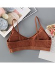GUMPRUN cienki pasek Bralette seksowna bielizna bez szwu drążą miękkie biustonosze dla kobiet bezprzewodowy biustonosz Push Up w