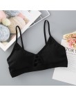 GUMPRUN cienki pasek Bralette seksowna bielizna bez szwu drążą miękkie biustonosze dla kobiet bezprzewodowy biustonosz Push Up w