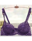 Kobiety seksowny biustonosz Push-Up fiszbiny pełna koronkowa bielizna biustonosz biustonosze Bralette bielizna Intimates 32/34/3