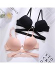 Ab miseczka Push Up biustonosz kobiety Sexy bez szwu bielizna biustonosz głębokie U niewidoczne biustonosze kobiece Bralette mas