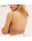 Bez pleców Tank bluzka bawełniana biustonosz wygodny biustonosz bezszwowy dla kobiet Wirefree bielizna Sexy Bralette Backless bi