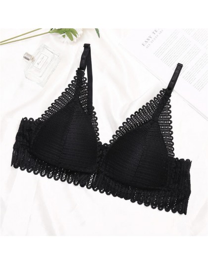 Ab miseczka koronkowe biustonosze dla kobiet Bralette seksowna bielizna bielizna super biustonosz push up przednie zapięcie bius
