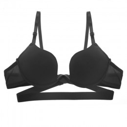 Ab miseczka Push Up biustonosz kobiety Sexy bez szwu bielizna biustonosz głębokie U niewidoczne biustonosze kobiece Bralette mas