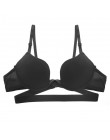 Ab miseczka Push Up biustonosz kobiety Sexy bez szwu bielizna biustonosz głębokie U niewidoczne biustonosze kobiece Bralette mas