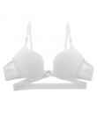Ab miseczka Push Up biustonosz kobiety Sexy bez szwu bielizna biustonosz głębokie U niewidoczne biustonosze kobiece Bralette mas
