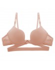 Ab miseczka Push Up biustonosz kobiety Sexy bez szwu bielizna biustonosz głębokie U niewidoczne biustonosze kobiece Bralette mas