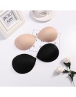 Seksowne kobiety niewidoczne biustonosz Push Up samoprzylepne silikonowe biust przednie zapięcie lepki biustonosz Backless biust