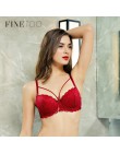 Seksowna koronkowa biustonosz moda Racerback kwiatowe biustonosze dla kobiet B C kubek fiszbiny bielizna Bralette kobieca kokard