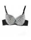 KANCOOLD Intimates biustonosz nęcący moda damska nowy Punk Lady Goth srebrny biustonosz push-up z ćwiekami i krótkie zestawy 201
