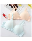 DeRuiLaDy podszewka z bawełny biustonosz koronkowy cienkie Push Up bralette fiszbina do biustonosza darmowe kobiety biustonosz z