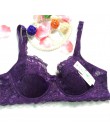 Top kobiety bielizna Sexy biustonosze push-up 3/4 Cup wyściełany koronkowy prześwitujący biustonosz Cup B tylko biustonosz damsk