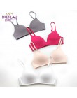 PAERLAN Fall bez fiszbin Push Up Sexy cienkie trzy czwarte 3/4 Cup biustonosz brak wygodne bezszwowe jednoczęściowe stałe kobiet