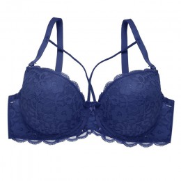 Seksowna koronkowa biustonosz moda Racerback kwiatowe biustonosze dla kobiet B C kubek fiszbiny bielizna Bralette kobieca kokard