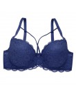 Seksowna koronkowa biustonosz moda Racerback kwiatowe biustonosze dla kobiet B C kubek fiszbiny bielizna Bralette kobieca kokard
