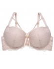 Seksowna koronkowa biustonosz moda Racerback kwiatowe biustonosze dla kobiet B C kubek fiszbiny bielizna Bralette kobieca kokard