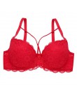 Seksowna koronkowa biustonosz moda Racerback kwiatowe biustonosze dla kobiet B C kubek fiszbiny bielizna Bralette kobieca kokard