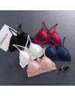 Biustonosz biustonosze bez fiszbin dla kobiet bielizna BH koronkowa seksowna biustonosz Push Up biustonosz Plus rozmiar y-line p