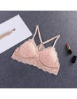 Biustonosz biustonosze bez fiszbin dla kobiet bielizna BH koronkowa seksowna biustonosz Push Up biustonosz Plus rozmiar y-line p