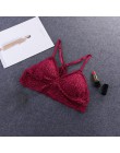 Biustonosz biustonosze bez fiszbin dla kobiet bielizna BH koronkowa seksowna biustonosz Push Up biustonosz Plus rozmiar y-line p