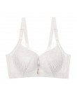 Sexy głębokie V biustonosz duże rozmiary pełne pokrycie biustonosze biustonosz push-up kwiecista koronka nieusztywniany Lingerie