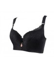 Sexy głębokie V biustonosz duże rozmiary pełne pokrycie biustonosze biustonosz push-up kwiecista koronka nieusztywniany Lingerie