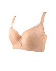 Sexy głębokie V biustonosz duże rozmiary pełne pokrycie biustonosze biustonosz push-up kwiecista koronka nieusztywniany Lingerie