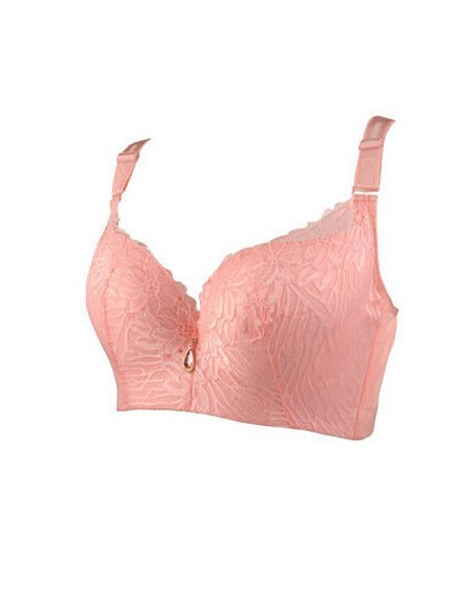 Sexy głębokie V biustonosz duże rozmiary pełne pokrycie biustonosze biustonosz push-up kwiecista koronka nieusztywniany Lingerie