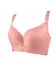 Sexy głębokie V biustonosz duże rozmiary pełne pokrycie biustonosze biustonosz push-up kwiecista koronka nieusztywniany Lingerie