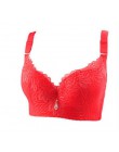 Sexy głębokie V biustonosz duże rozmiary pełne pokrycie biustonosze biustonosz push-up kwiecista koronka nieusztywniany Lingerie