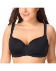 Bezszwowe pełne pokrycie Balconette T-Shirt w dużym rozmiarze biustonosz niebieski dmuchane różowy 34-44 B C D DD E