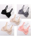 4 sztuk/partia Sexy głębokie U biustonosze dla kobiet bielizna push-up biustonosz bezszwowy Bralette Backless Intimates panie ko