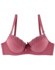 Beauwear dziewczyny bielizna Push Up kobiet biustonosz z małymi miseczkami fiszbiny kwiatowy biustonosze 34B 34C 36B 36C 38B 38C