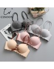 CINOON Super biustonosze Push-Up seksowna bezszwowa bielizna damska bez fiszbin kobieta bralette piękny tył bielizna damska bius
